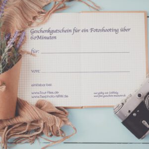 Gutschein für ein Fotoshooting über 60 Minuten